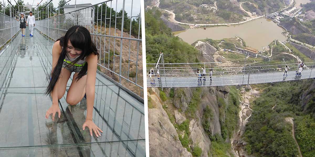 Glass chinese bridge