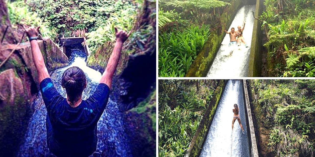 Insane (and illegal) waterslide in Hawaii