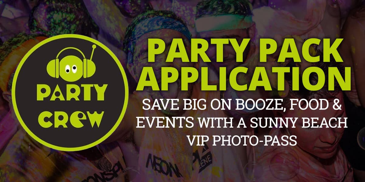 Sunny Beach Party Pack: Save fortunes on food, booze, clubs and events