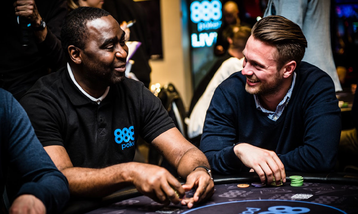 Andy Cole playing poker at 888.com tournament