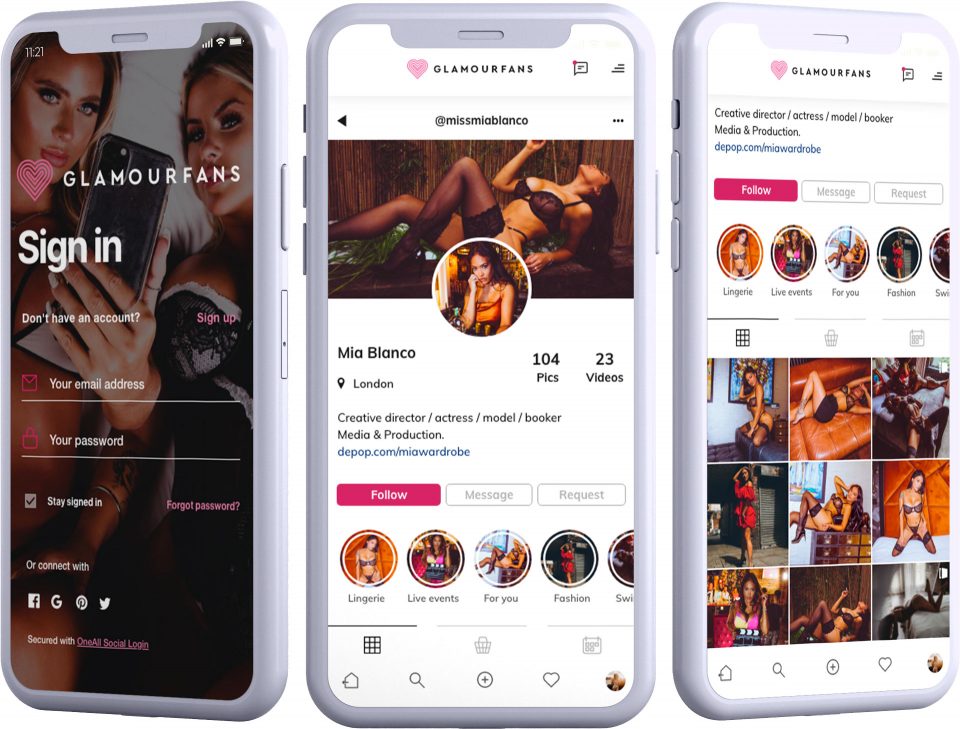 Glamourfans money-making app for influencers and creators