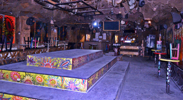 The platform in Club Janis we spent most of the night